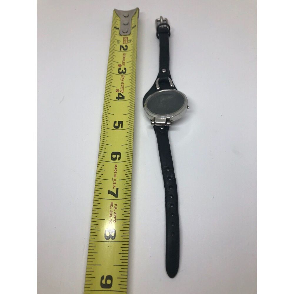 Fossil Watch Parts Case Crystal leather Band 8mm Use For Parts Black J254